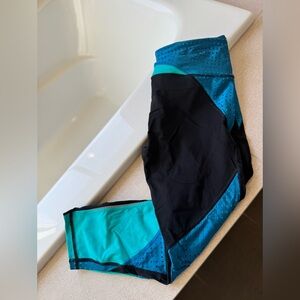 Victoria's Secret Sport Capri - Teal and Black